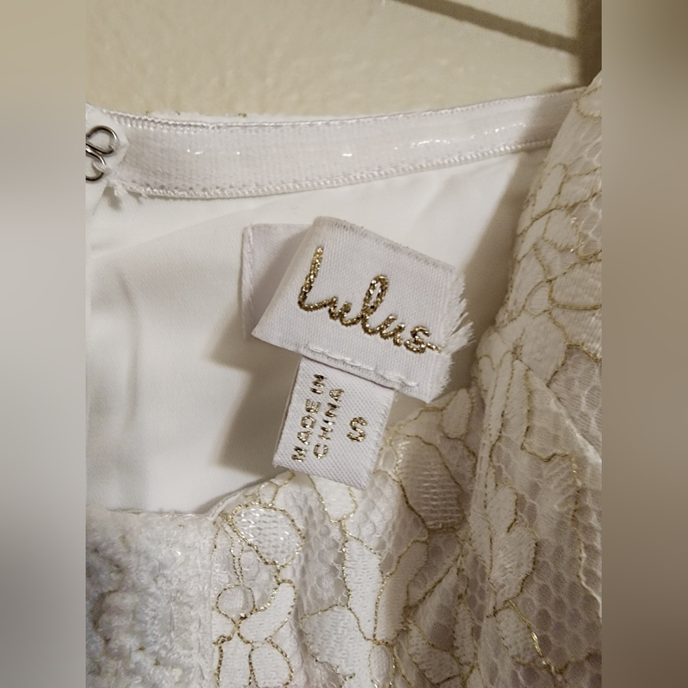 Lulus Eldoria White Lace Strapless Bustier Maxi Dress S Wedding Bridal Party - Picture 11 of 11